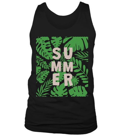 leaf summer green in retro style Tank Top Unisex