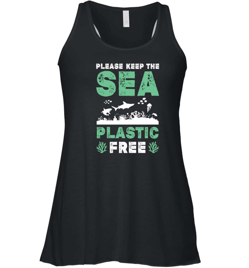 plastic save the ocean Women's Flowy Tank Top
