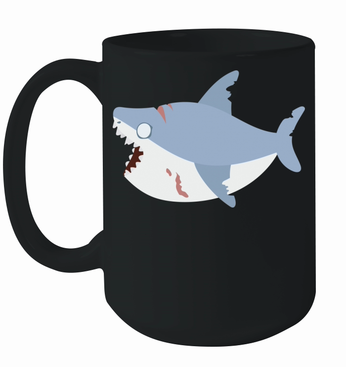 Halloween Shark Shirt Shark Zombie Mummy Funny Halloween Costume Ceramic Mug