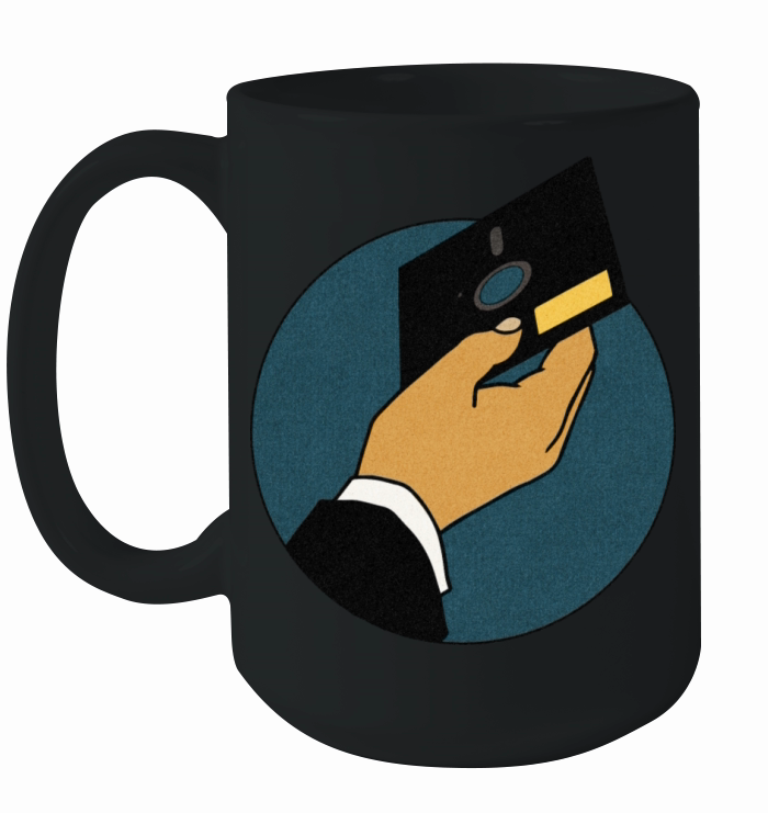 Vintage Floppy Disk Love Ceramic Mug