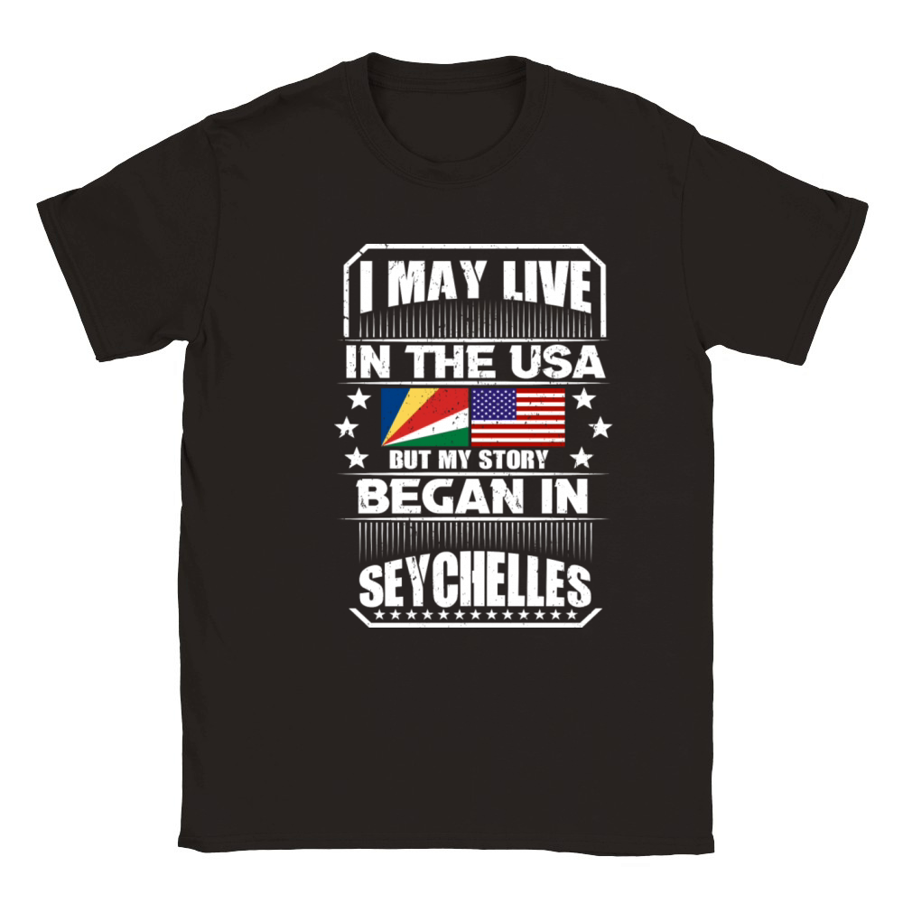 I May Live In The Usa But My Story Began In Classic Kids Crewneck T-shirt