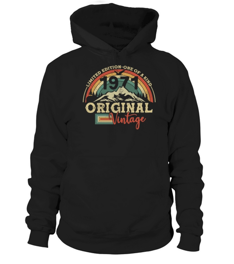 Vintage 1971 Birthday Gift Hoodie Unisex