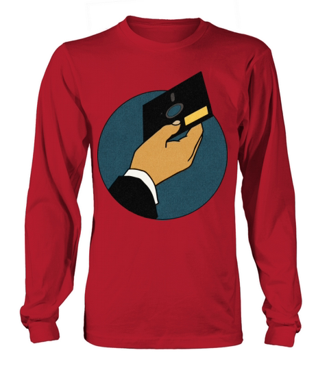 Vintage Floppy Disk Love Long sleeved Unisex