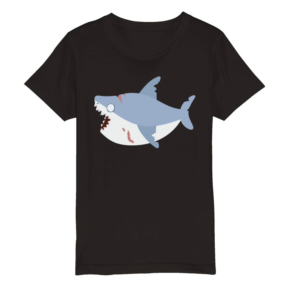 Halloween Shark Shirt Shark Zombie Mummy Funny Halloween Costume Organic Kids Crewneck T-shirt