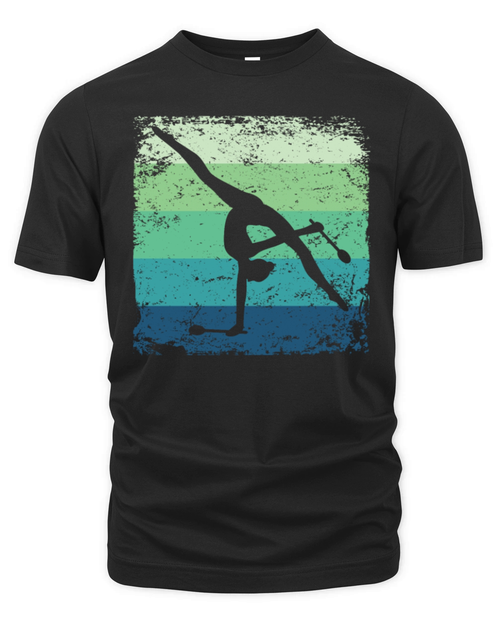 Gymnast Clubs Retro Rhythmic Gymnastics Organic Unisex T-shirt