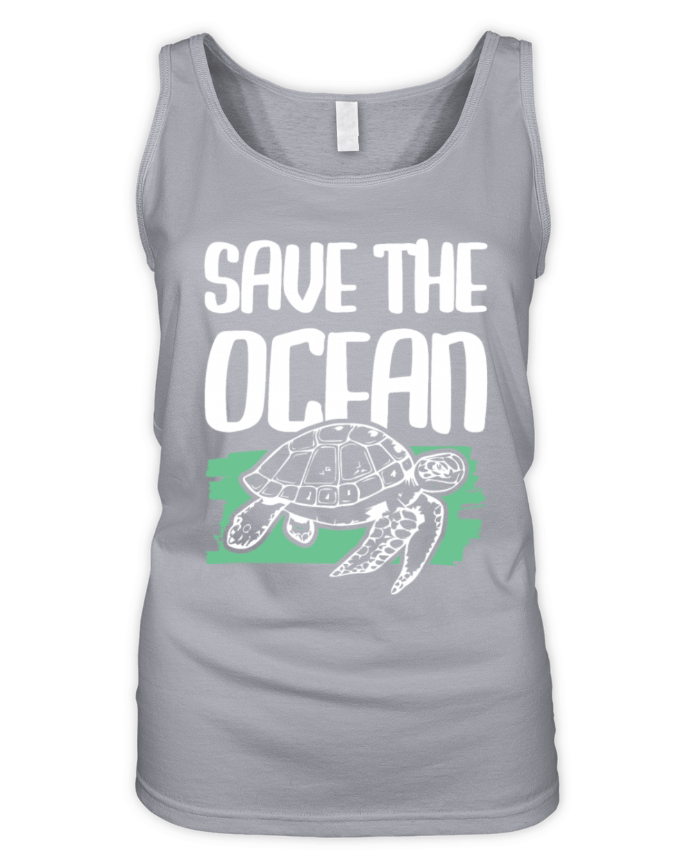 save the ocean turtle Organic Women's Tank Top