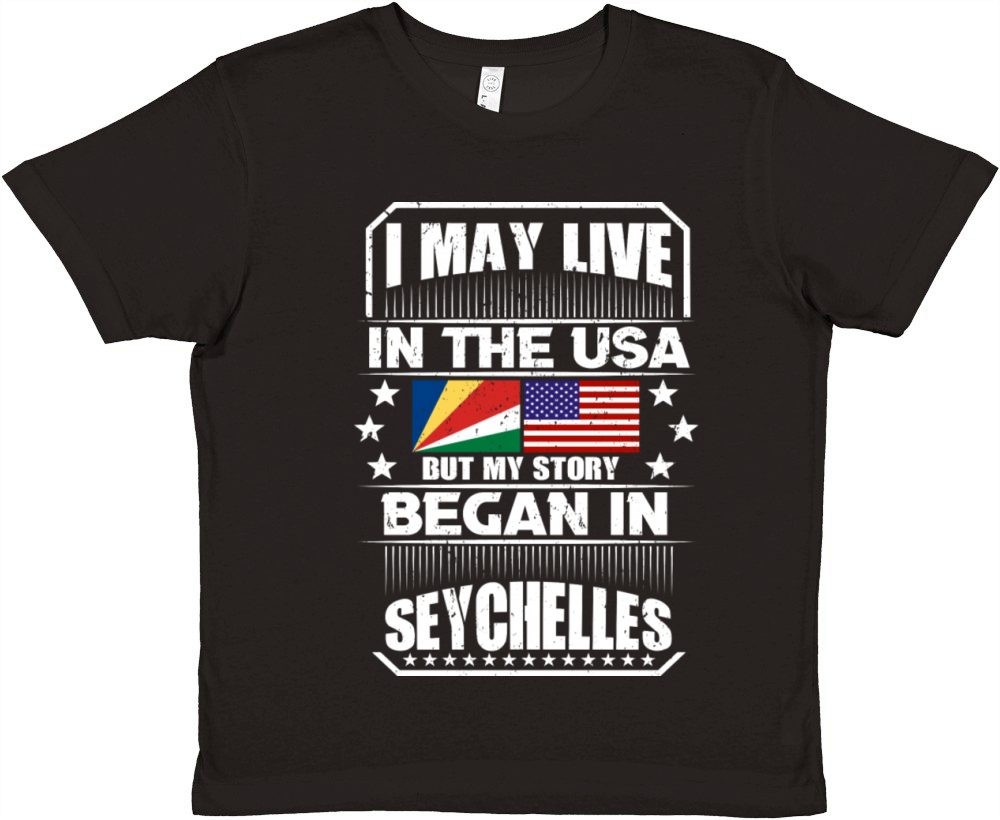 I May Live In The Usa But My Story Began In Premium Kids Crewneck T-shirt