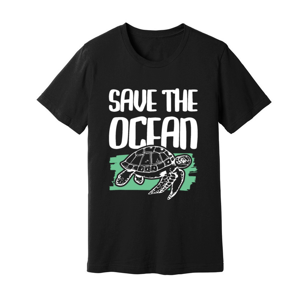 save the ocean turtle Unisex Jersey Tee
