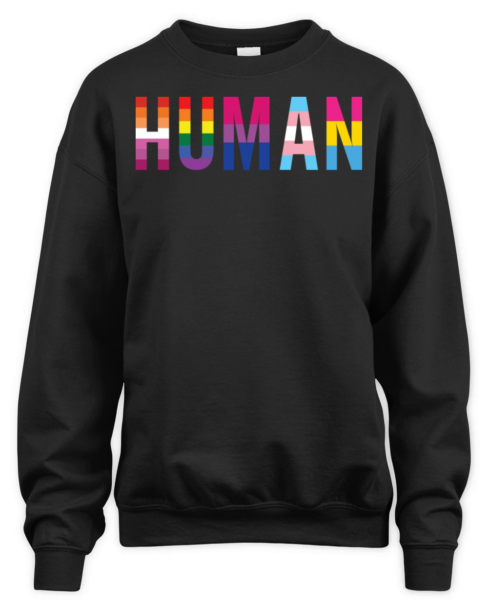 LGBT Human Gay Pride Trans Lesbian Poly Quote Unisex Premium Crewneck Sweatshirt