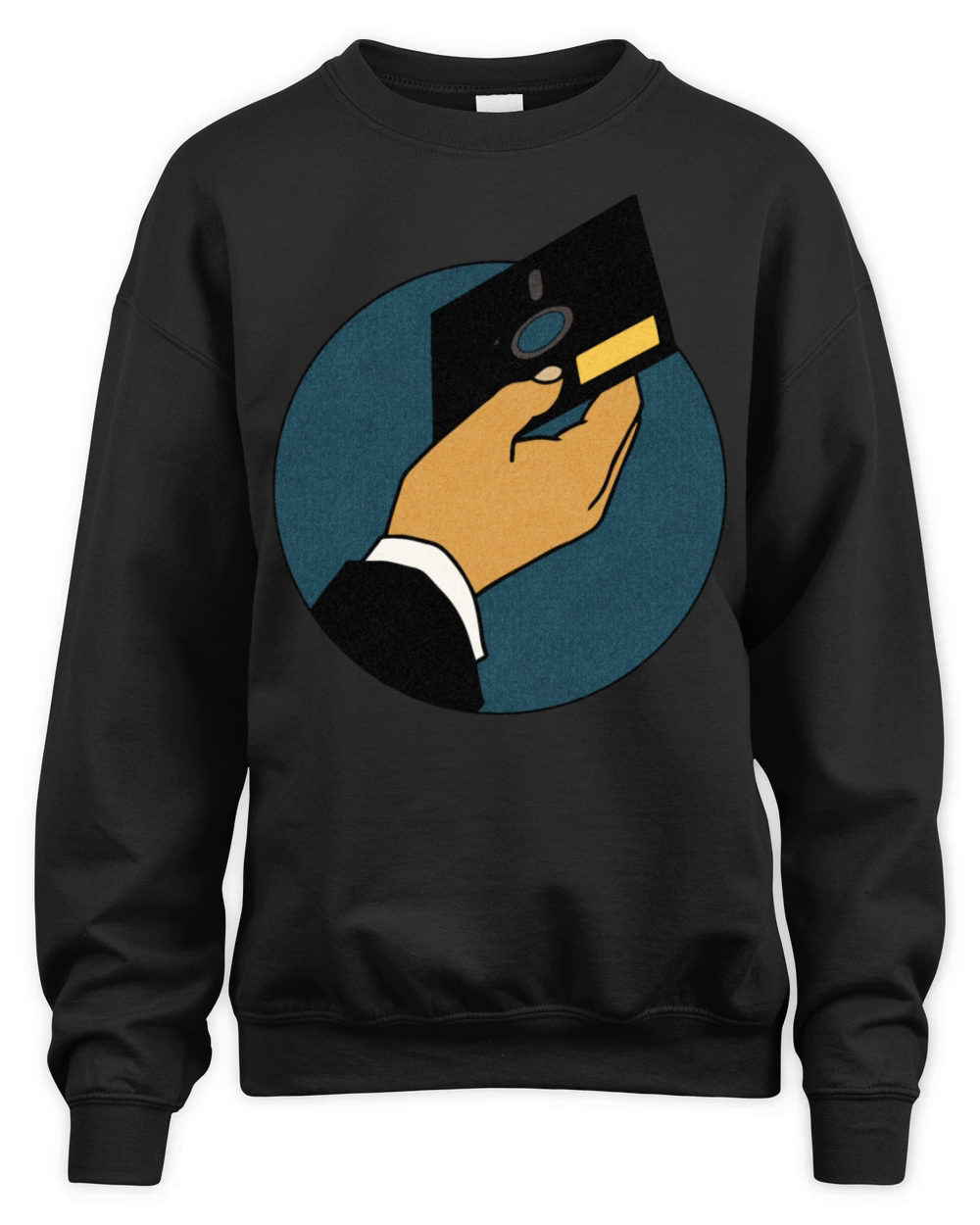 Vintage Floppy Disk Love Unisex Premium Crewneck Sweatshirt