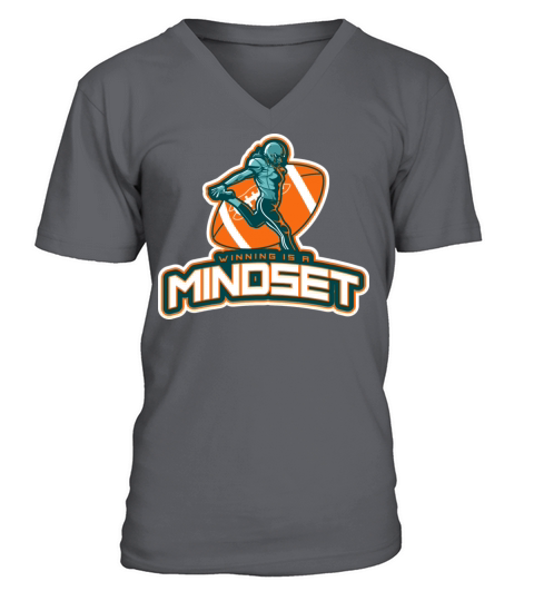 Winning Is A Mindset American Football Sports V-Neck T-shirt