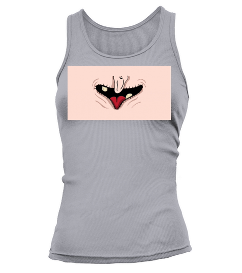 Halloween funny face mask patterns 06 Tank top Woman