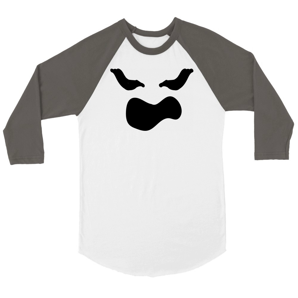Scary faces halloween (12) Unisex ¾ sleeve Raglan T-shirt