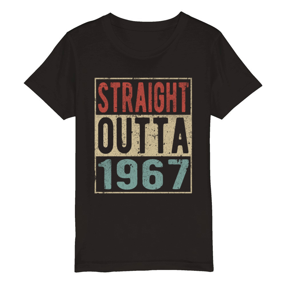Straight Outta 1967 Organic Kids Crewneck T-shirt