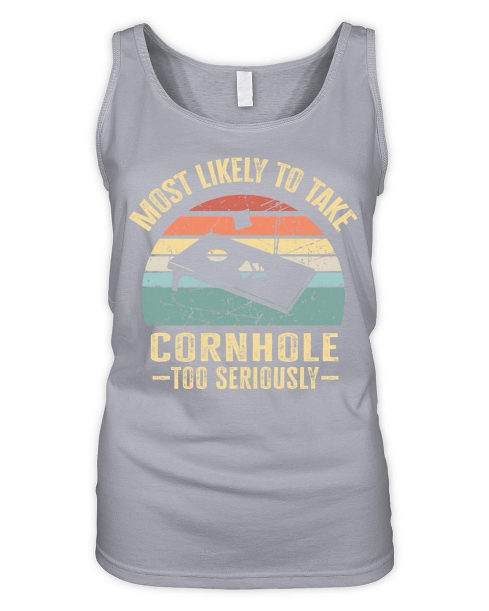 Most Likely To Take Cornhole Too Seriously Retro Organic Women's Tank Top