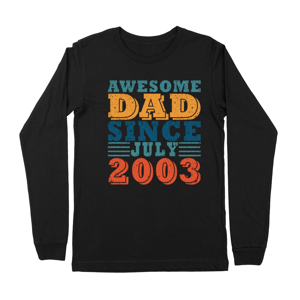 Father July 2003 vintage birthday dad saying 20 Premium Long Sleeve