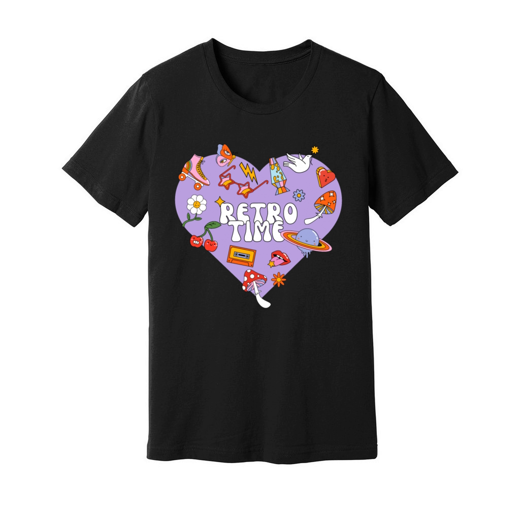 retro time shirt Unisex Jersey Tee