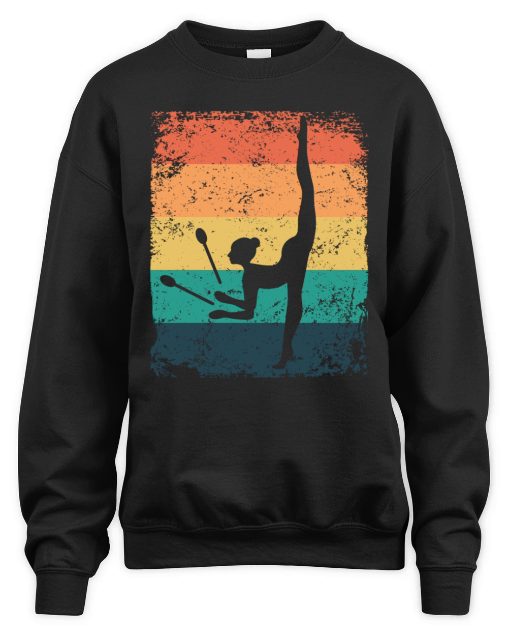 Gymnast Clubs Retro Rhythmic Gymnastics Unisex Premium Crewneck Sweatshirt