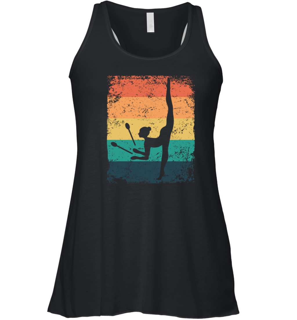 Gymnast Clubs Retro Rhythmic Gymnastics Women's Flowy Tank Top