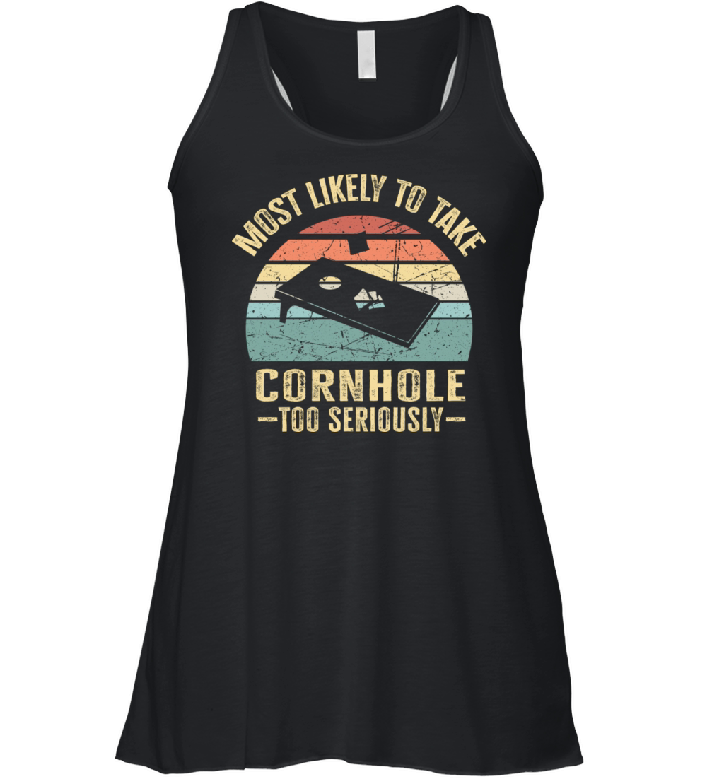 Most Likely To Take Cornhole Too Seriously Retro Women's Flowy Tank Top