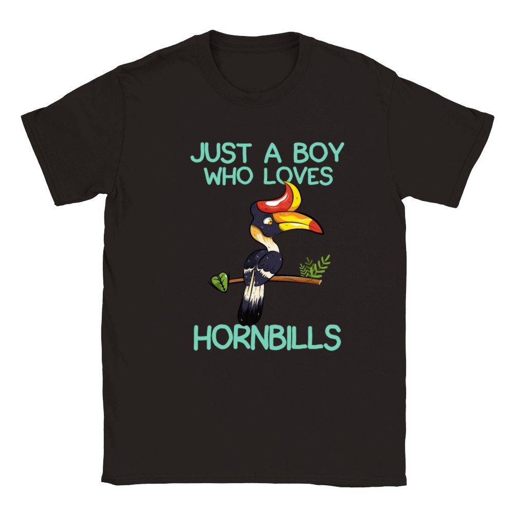 Just A Boy Who Loves Hornbills Classic Kids Crewneck T-shirt