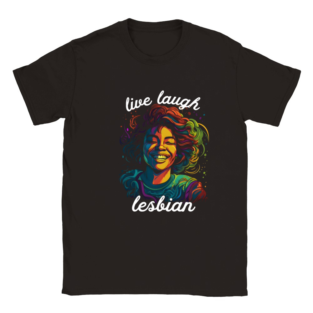 LGBT Live Laugh Lesbian Classic Kids Crewneck T-shirt