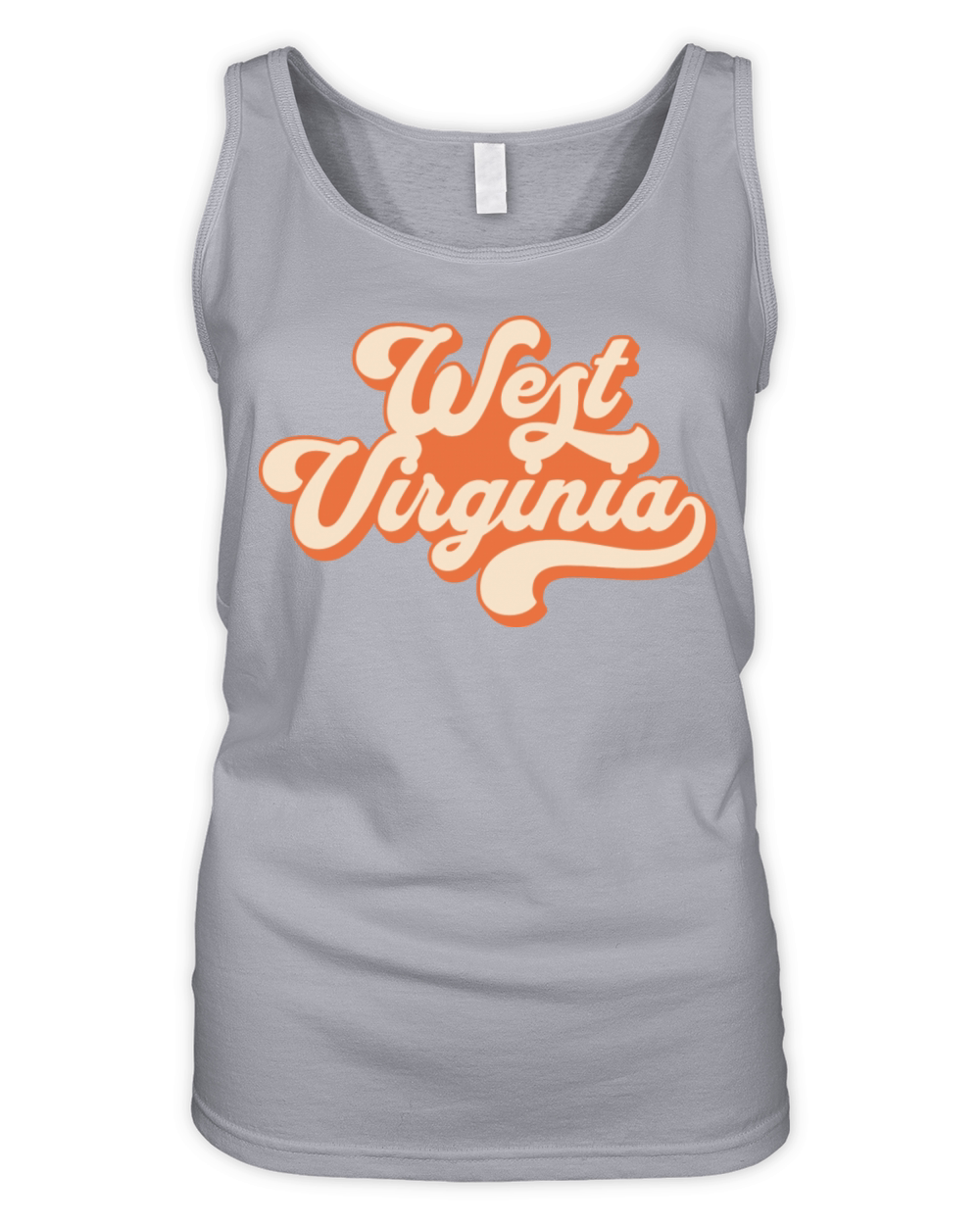 West Virginia Retro Organic Women's Tank Top