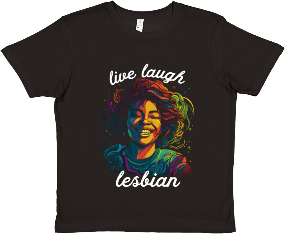 LGBT Live Laugh Lesbian Premium Kids Crewneck T-shirt