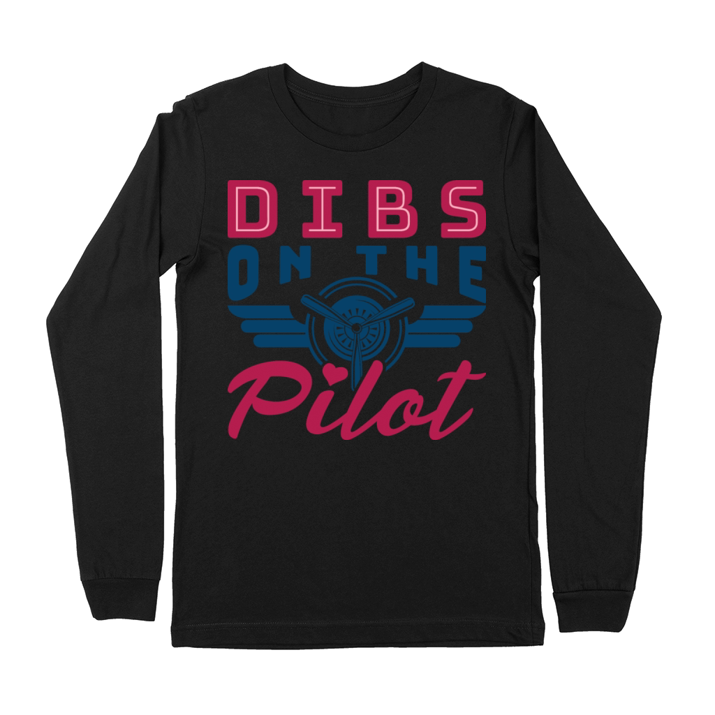 Cute Dibs on the Pilot Airman Wife Premium Long Sleeve