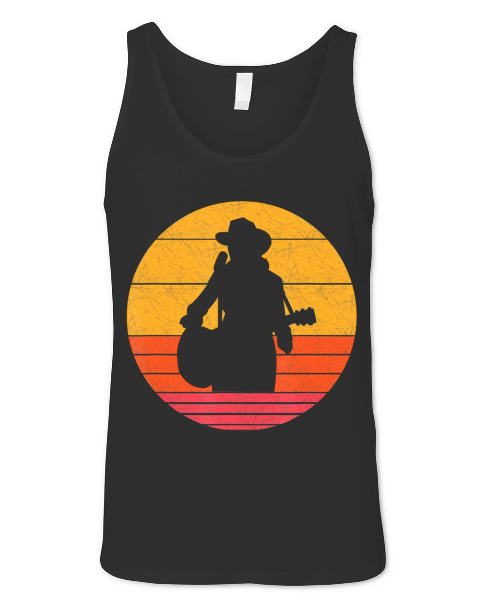 Retro Country Musicinger Vintagetyle Western Unisex Jersey Tank