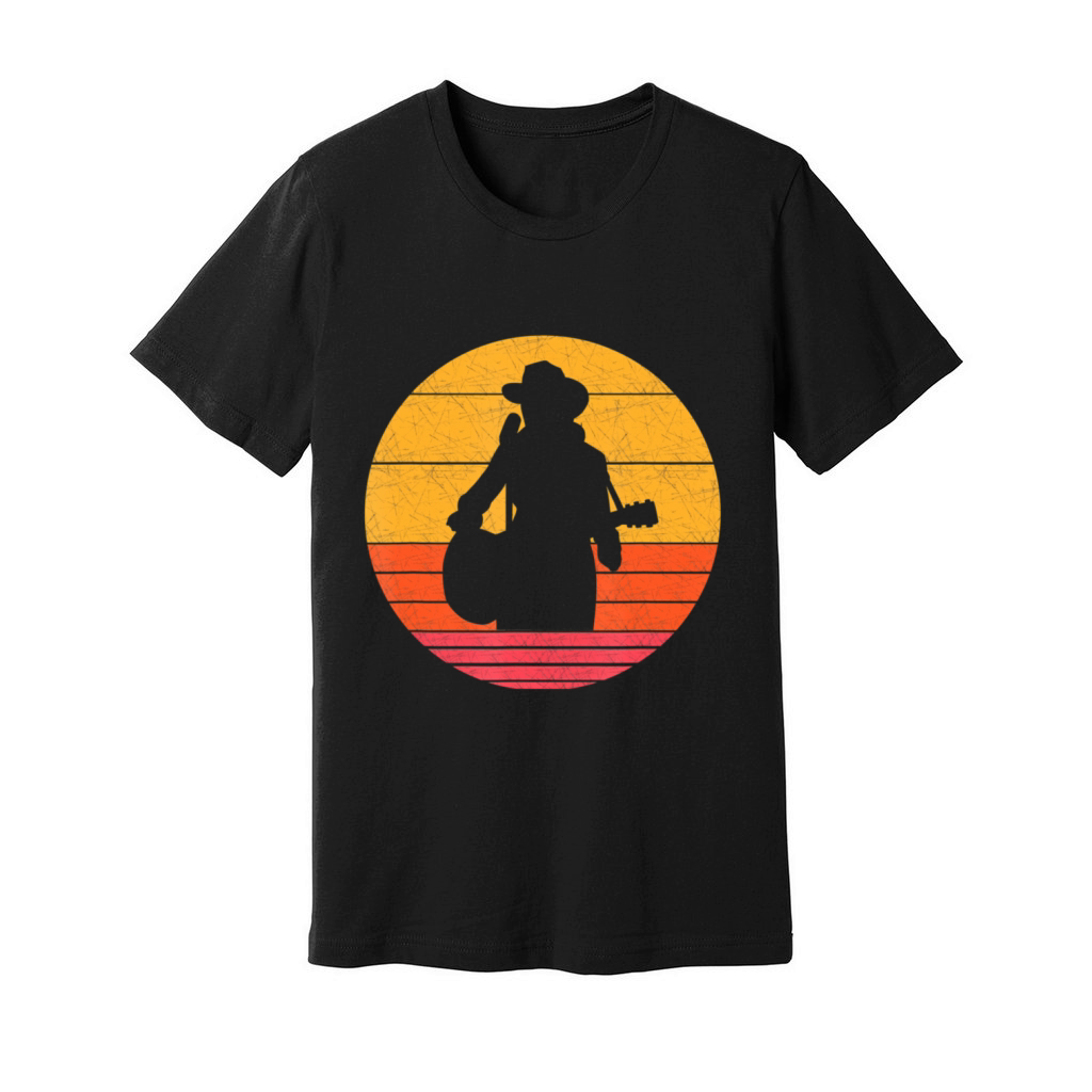 Retro Country Musicinger Vintagetyle Western Unisex Jersey Tee