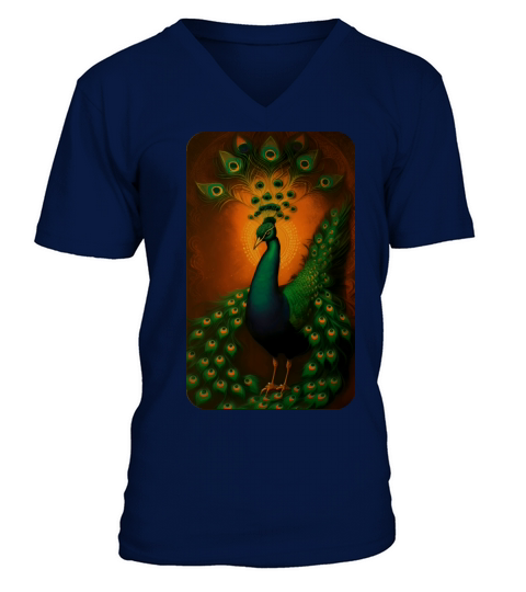Vintage Peacock Art by Dreamscape Shirts V-Neck T-shirt