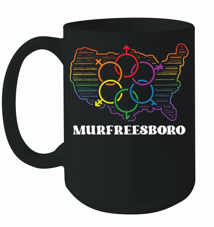 Murfreesboro Pride Flag Pride Month LGBTQ Flag Ceramic Mug