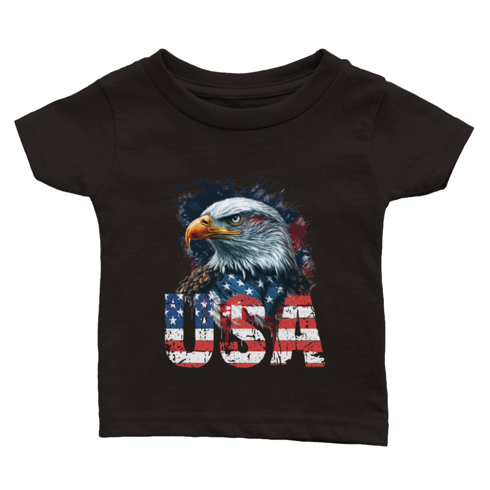 Patriotic Eagle 010 Classic Baby Crewneck T-shirt