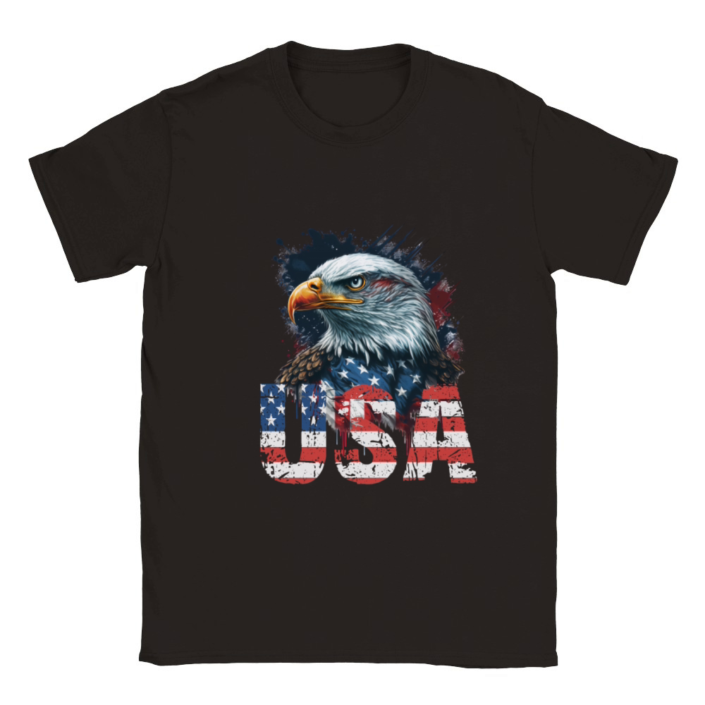 Patriotic Eagle 010 Classic Kids Crewneck T-shirt