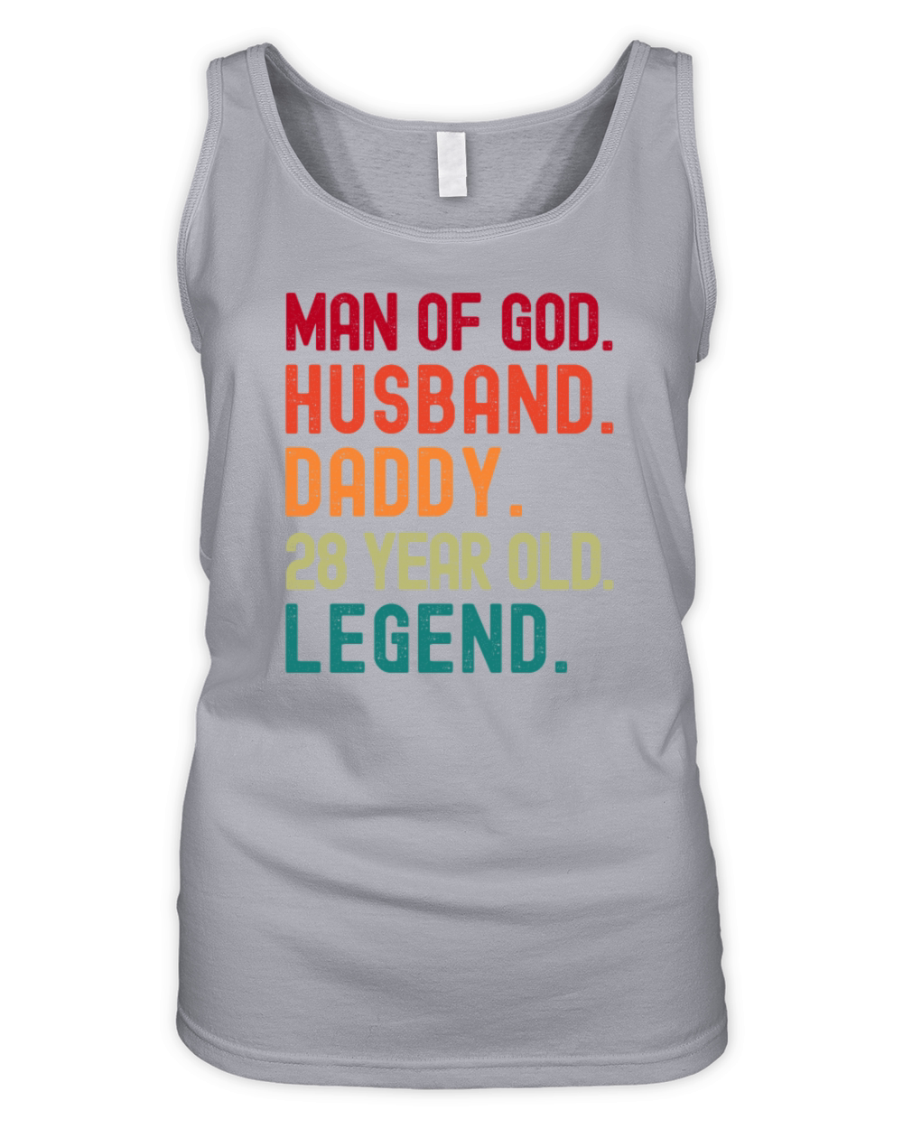 Man of God Husband Dad Funny 28th Birthday Organic Women's Tank Top