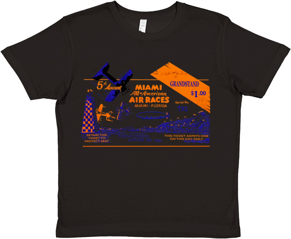 1933 All American Air Races Ticket Premium Kids Crewneck T-shirt