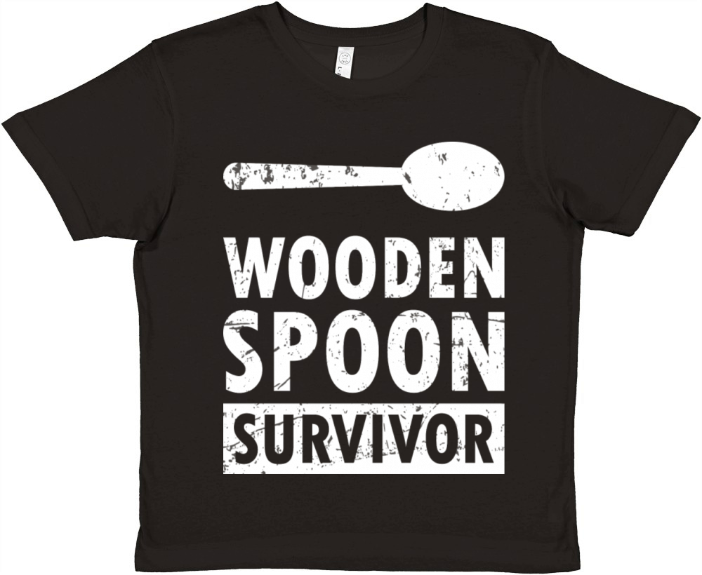 Wooden Spoon Survivor Funny Sayings Cool Premium Kids Crewneck T-shirt