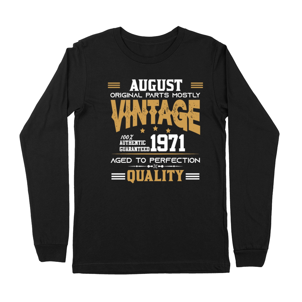 Vintage Aged To Perfection August 1971 Premium Long Sleeve