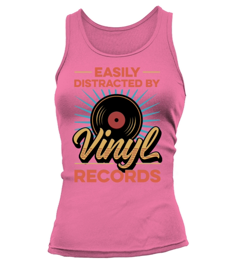 Easily Distracted By Vinyl Records Vintage Vinyls Tank top Woman