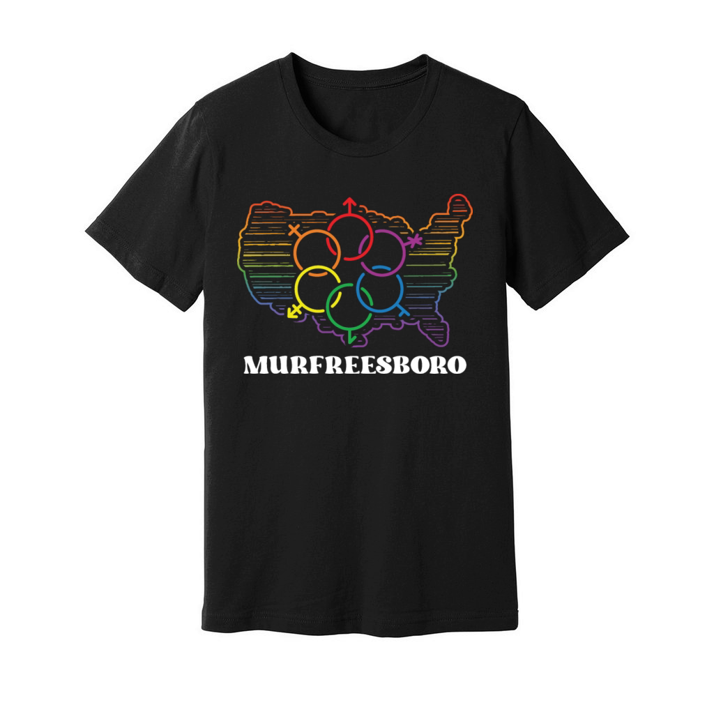 Murfreesboro Pride Flag Pride Month LGBTQ Flag Unisex Jersey Tee