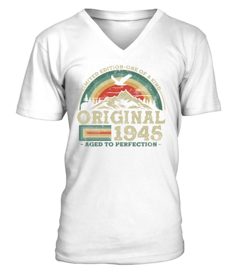 1945 Vintage Birthday Gift V-Neck T-shirt