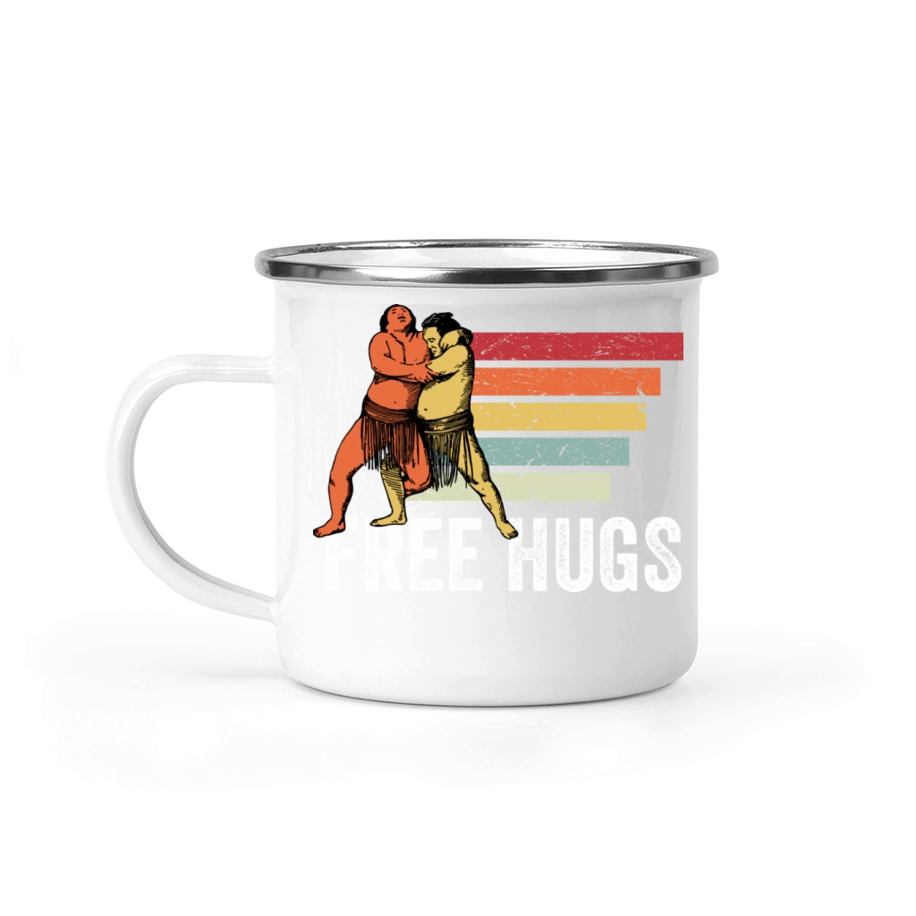 Free Hugs Sumo Wrestling Funny Camping Mug