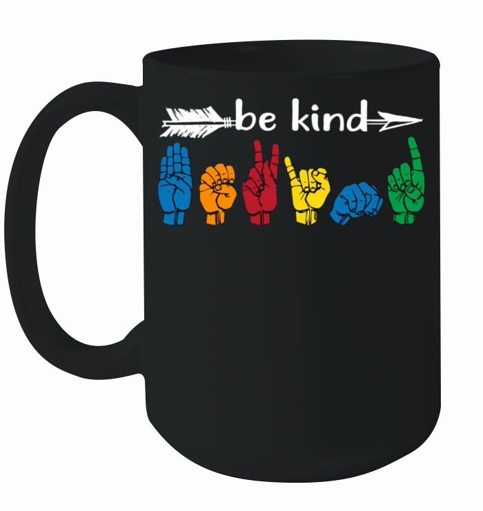 Be Kind Asl American Sign Language Ceramic Mug