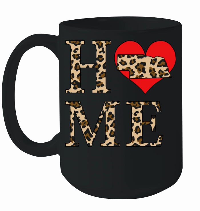 Nebraska Home Leopard Print Ceramic Mug