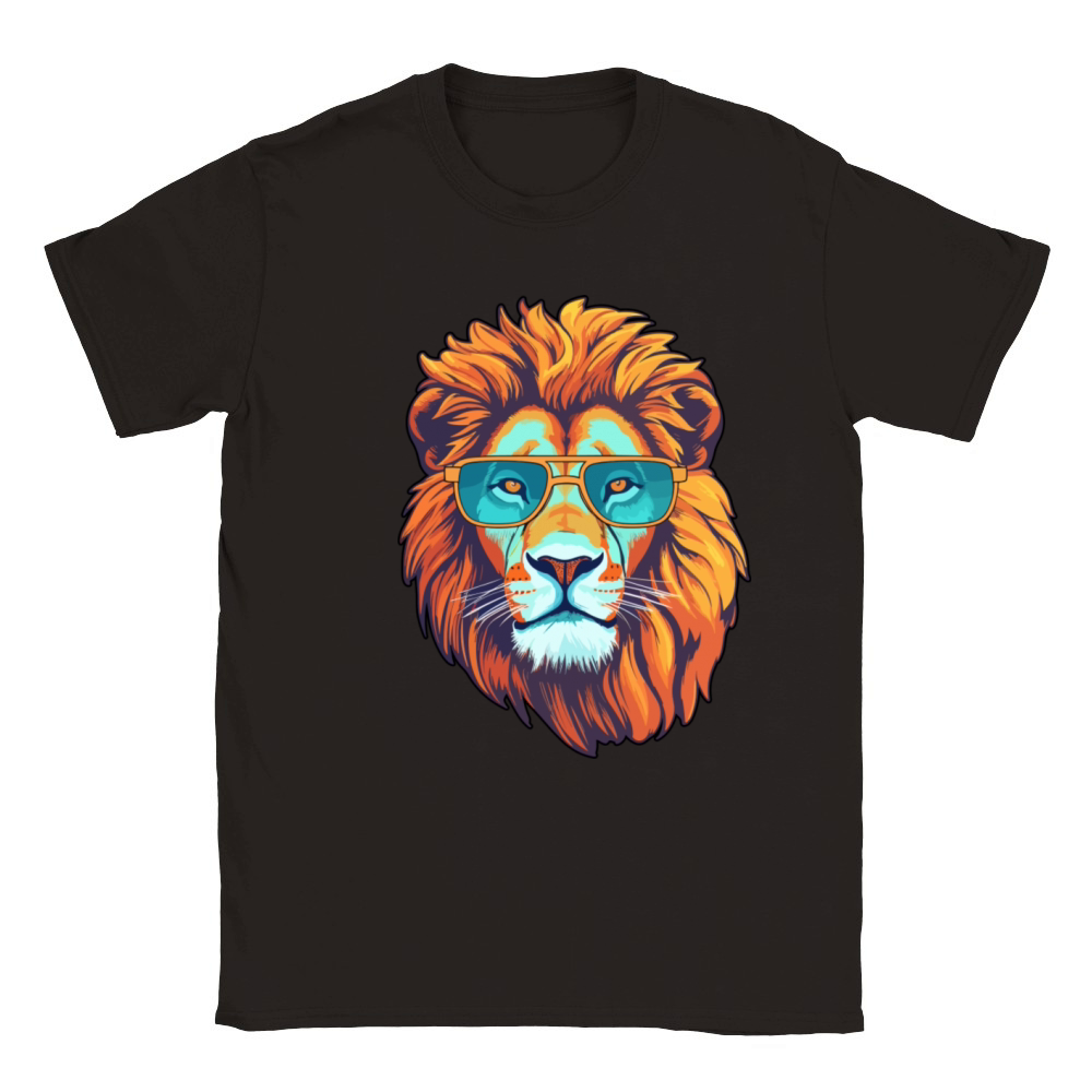 Cool lion design Classic Kids Crewneck T-shirt