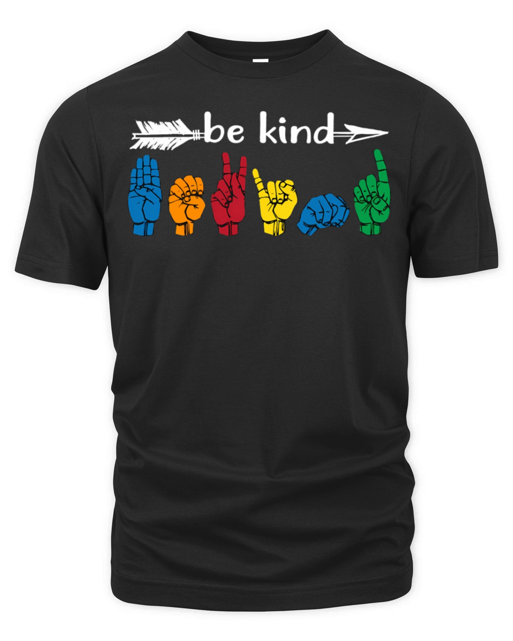 Be Kind Asl American Sign Language Organic Unisex T-shirt