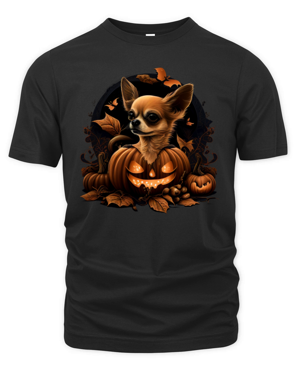 Chihuahua Halloween Costume - Scary Pumpkin Witch Organic Unisex T-shirt