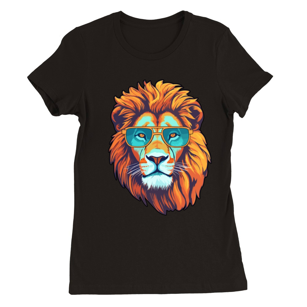 Cool lion design Premium Womens Crewneck T-shirt