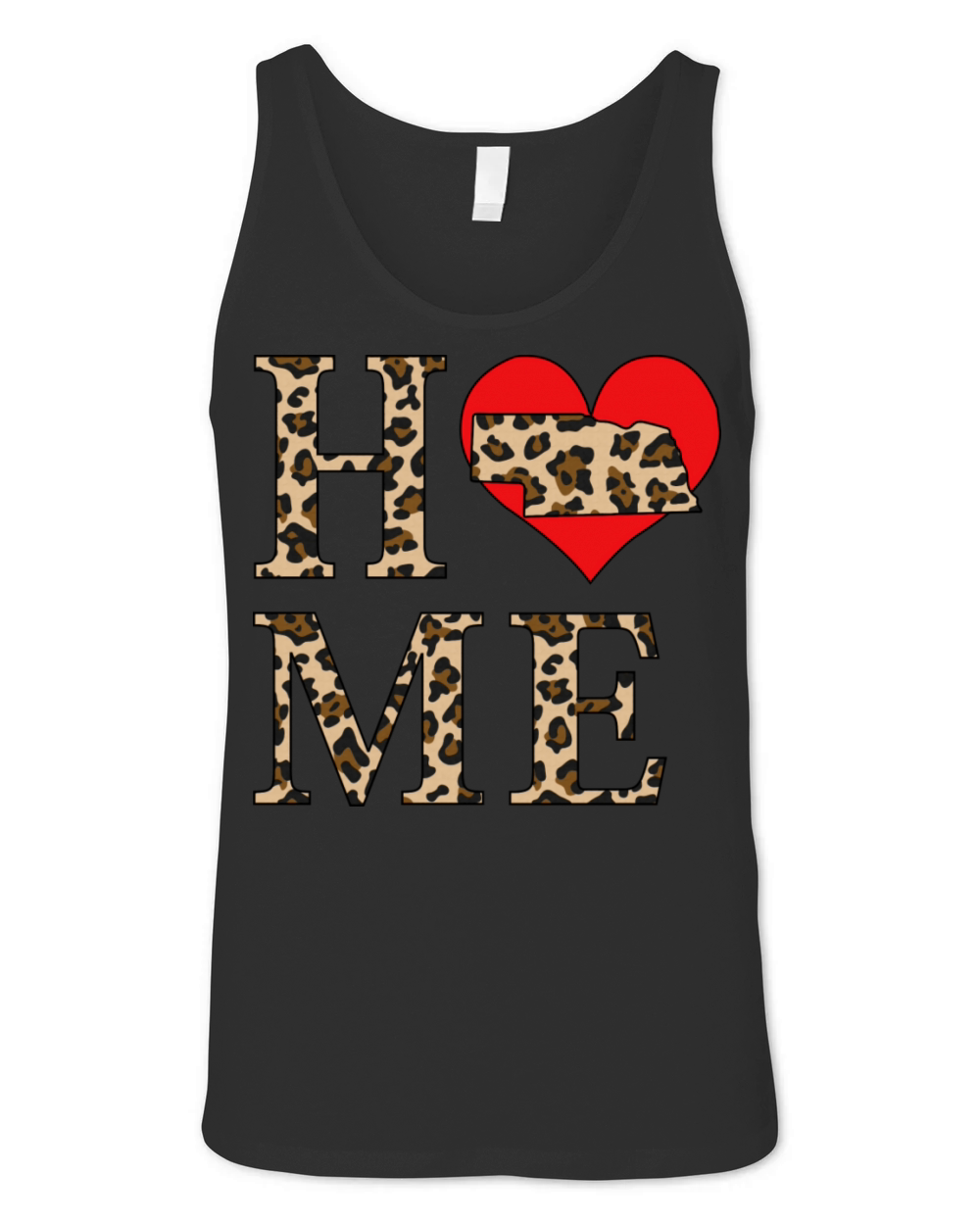 Nebraska Home Leopard Print Unisex Jersey Tank